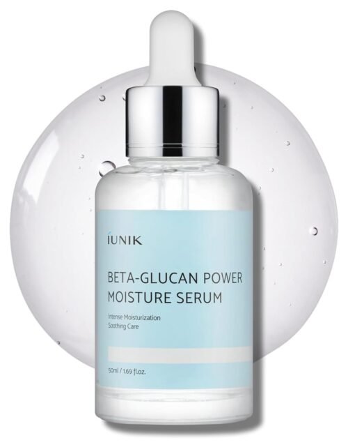 IUNIK Beta-Glucan Power Deep Moisture Vegan Serum Intense Hydration Mushroom Yeast Extracts Naturally-derived – Dry Mature Sagging Sensitive Skin Cell Regenerating Lifting Korean Skincare