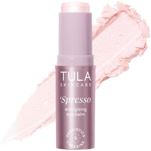 TULA Skin Care Spresso Energizing Eye Balm – Energizing & Hydrating Caffeine Under Eye Treatment for Dark Circles, Portable and Perfect to Use On-the-go, 0.35 oz.