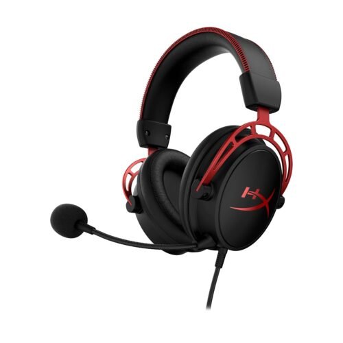 HyperX Cloud Alpha – Gaming Headset, Dual Chamber Drivers, Legendary Comfort, Aluminum Frame, Detachable Microphone, Works on PC, PS4, PS5, Xbox One/ Series X|S, Nintendo Switch and Mobile – Red
