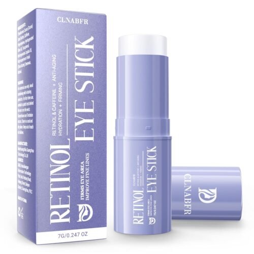 Retinol & Caffeine Eye Balm Stick for Dark Circles, Puffiness, Fine Lines and Eye Bags, Anti Aging Under Eye Cream Smooths Wrinkles Moisture Stick (0.24oz/7g)
