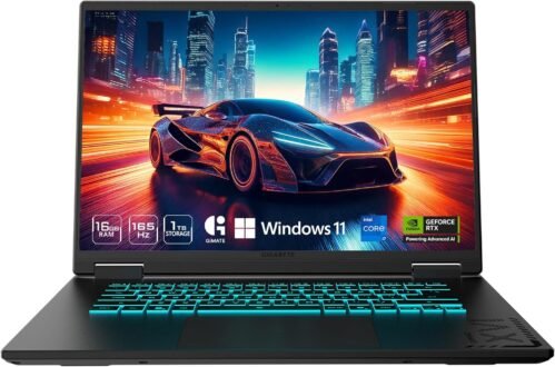 GIGABYTE – Gaming A16 Gaming Laptop – 165Hz 1920×1200 WUXGA – NVIDIA GeForce RTX 5060 – Intel i7-13620H – 1TB SSD with 16GB DDR5 RAM – Windows 11 Home AD Gaming A16 CVHI3US894SH