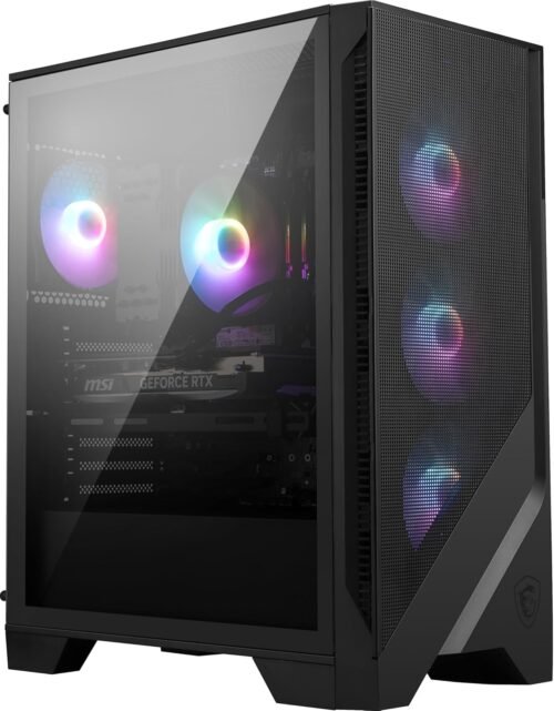 MSI Codex R2 Gaming Desktop: Intel Core i5-14400F, Geforce RTX 5060, 16GB DDR5, 1TB m.2 NVMe SSD, 80+ Gold PSU, WiFi 6E, ARGB Fan Air Cooling, Windows 11 Home: A14NVL5-454US